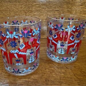 Colorful Dala Horse Glasses